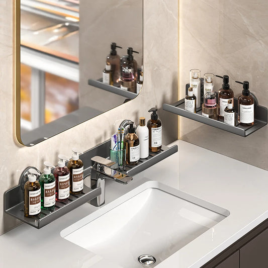 Premium Carbon Steel Faucet & Sink Organizer