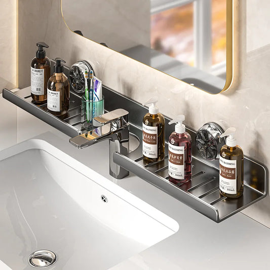Premium Carbon Steel Faucet & Sink Organizer