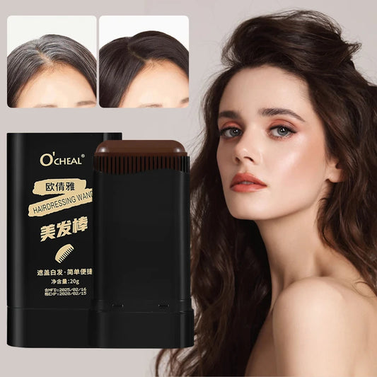 Ocheal 3-Color Quick Touch-Up Hair Stick Beard Color Stick Portable Temporary Quick Coverage Hair Pen Instant Dye Stick Comb